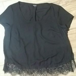 Torrid black lace top